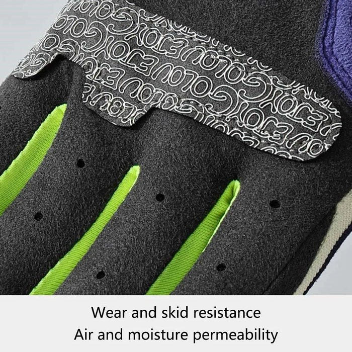 GOLOVEJOY XG79 1 Pair Cycling Anti-Slip Gloves Breathable Touch Screen Hand Gloves - Purple / S - 4
