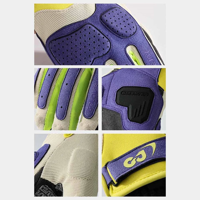 GOLOVEJOY XG79 1 Pair Cycling Anti-Slip Gloves Breathable Touch Screen Hand Gloves - Purple / S - 5
