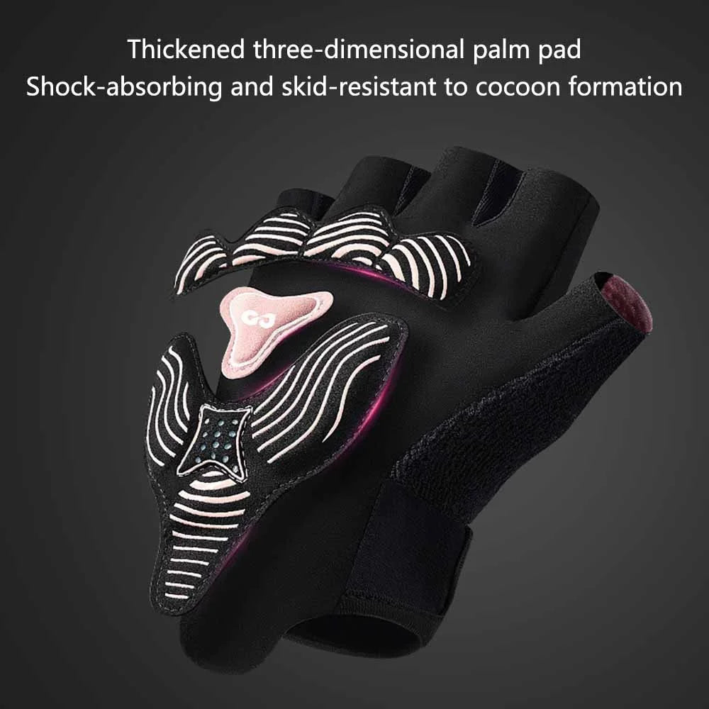 GOLOVEJOY XG78 1 Pair Fitness Men's Gloves Breathable Half Finger Women's Hand Gloves - Black / S - 3