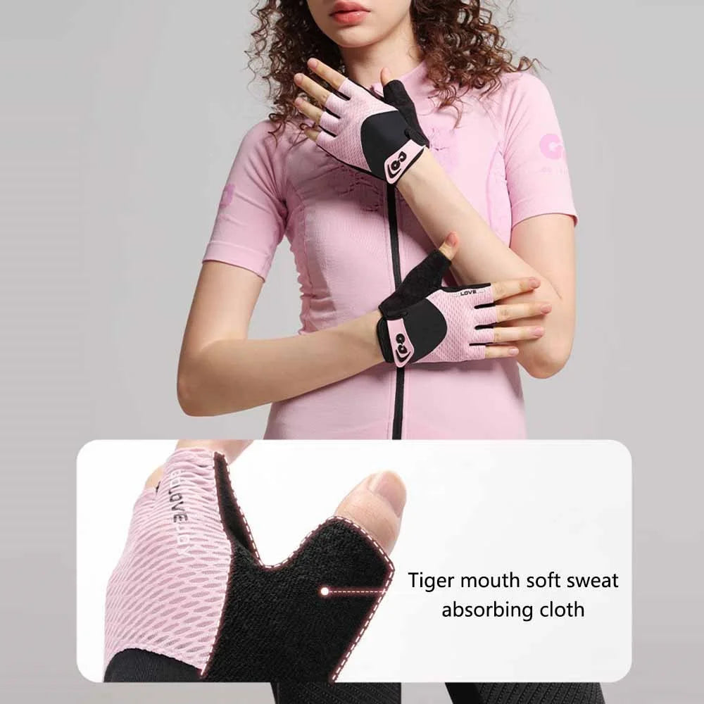 GOLOVEJOY XG78 1 Pair Fitness Men's Gloves Breathable Half Finger Women's Hand Gloves - Black / S - 6
