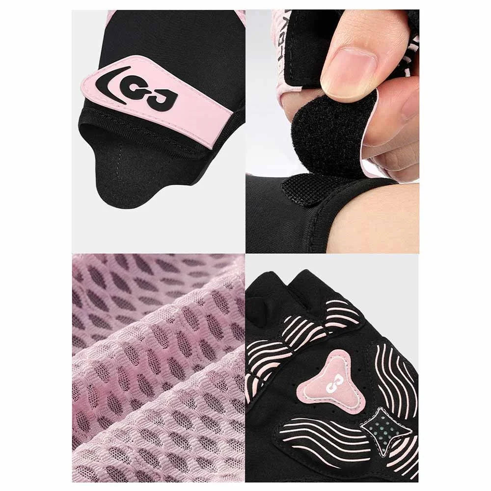 GOLOVEJOY XG78 1 Pair Fitness Men's Gloves Breathable Half Finger Women's Hand Gloves - Black / S - 7