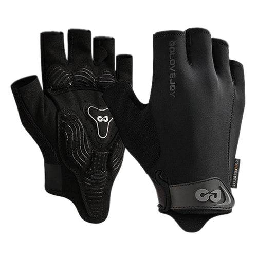 XG81 1 Pair Half-Finger Gloves Anti-Slip Shock-Absorbing Hand Gloves for Men, Women - Black / S - 1