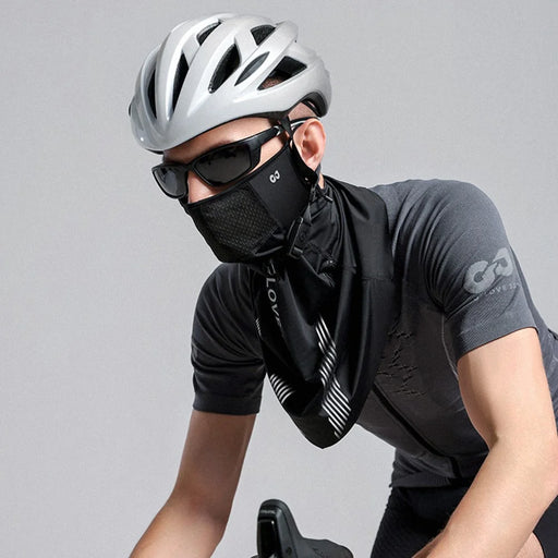GOLOVEJOY XTJ134 Breathable Nylon Cycling Scarf Cooling Neck Gaiter Cover - Black - 2