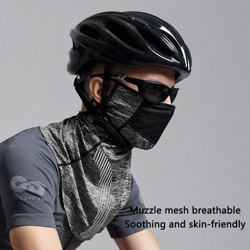 GOLOVEJOY XTJ134 Breathable Nylon Cycling Scarf Cooling Neck Gaiter Cover - Black - 5