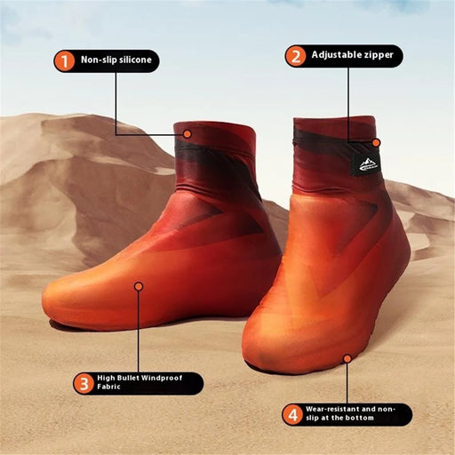 GOLOVEJOY XWZ13 Outdoor Hiking Sand Proof Shoe Cover Protective Gaiters with Back Zipper - Orange S - 2