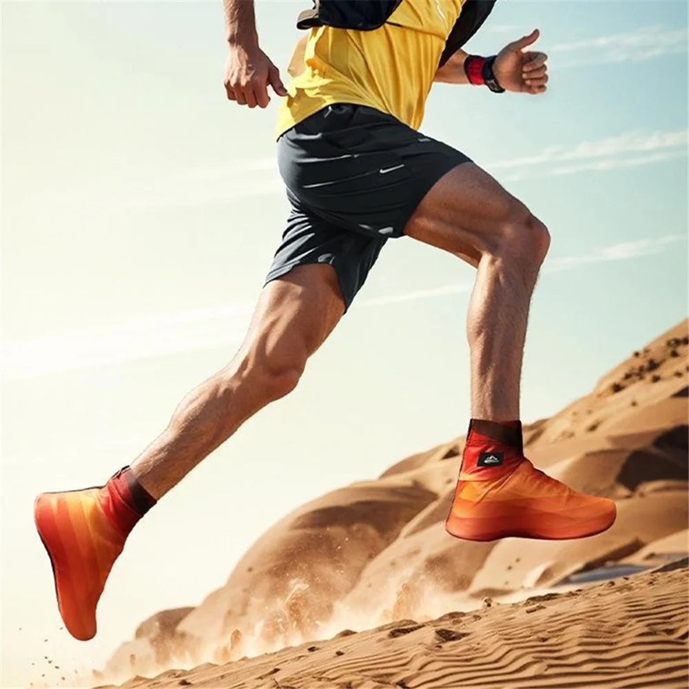 GOLOVEJOY XWZ13 Outdoor Hiking Sand Proof Shoe Cover Protective Gaiters with Back Zipper - Orange S - 3