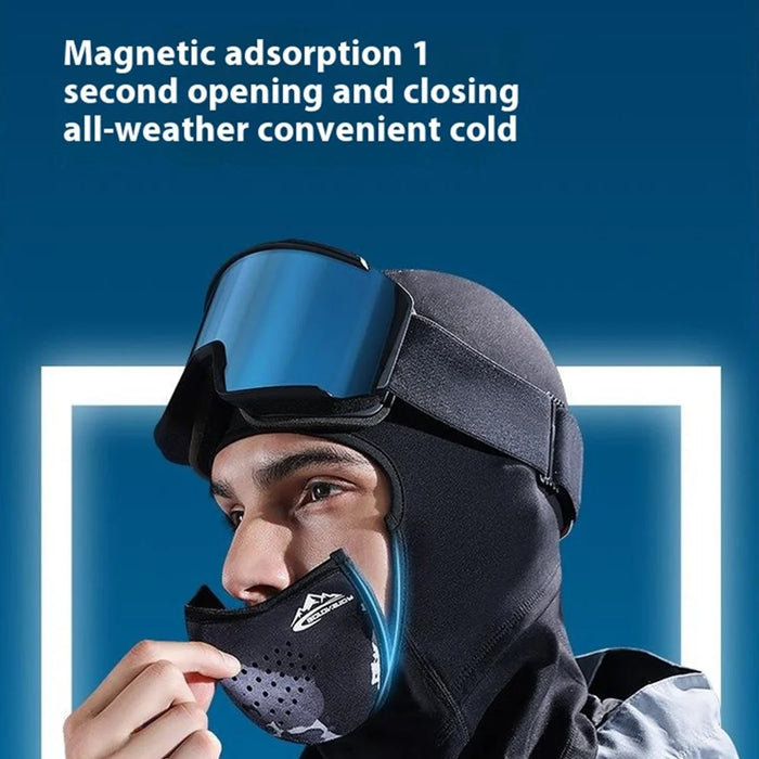 GOLOVEJOY DTJ47 Winter Windproof Magnetic Face Mask Balaclava Headwear Thermal Neck Gaiter - Snow Legend / L - 3