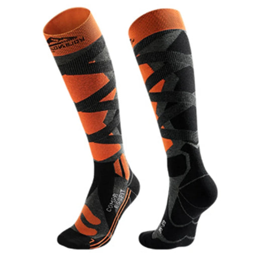 GOLOVEJOY DWZ05 1 Pair Sport Compression Socks Winter Warm High Tube Ski Calf Socks - Yellow / Size 40-44 - 1