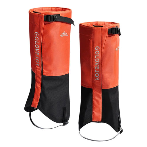 GOLOVEJOY HX39 Winter Outdoor Snow Boot Gaiters Breathable Waterproof Ankle Leg Guard for Hiking Hunting Skiing - Orange-L - 1