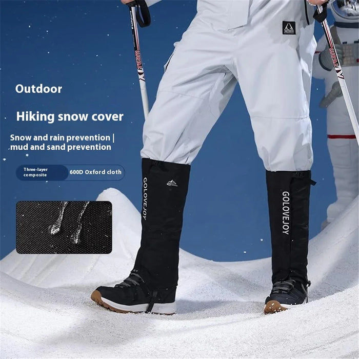GOLOVEJOY HX39 Winter Outdoor Snow Boot Gaiters Breathable Waterproof Ankle Leg Guard for Hiking Hunting Skiing - Orange-L - 3