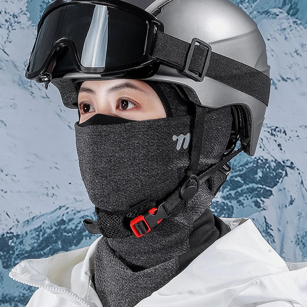 WEST BIKING YP0201448 Winter Outdoor Cycling Skiing Headgear Warm Windproof Face Neck Cover - Black+Grey - 3