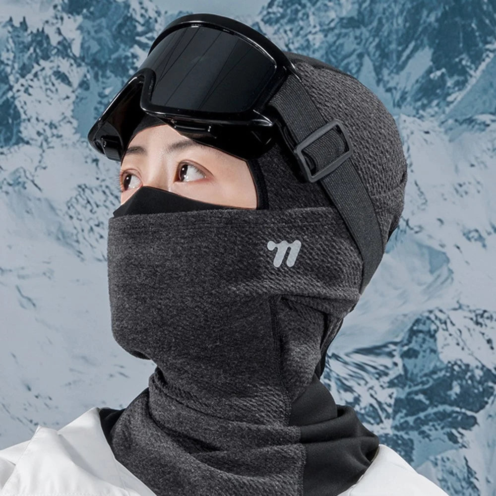 WEST BIKING YP0201448 Winter Outdoor Cycling Skiing Headgear Warm Windproof Face Neck Cover - Black+Grey - 4