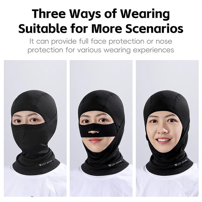 WEST BIKING YP0201433 Winter Windproof Cycling Skiing Headgear Warm Face Neck Cover - Black - 3