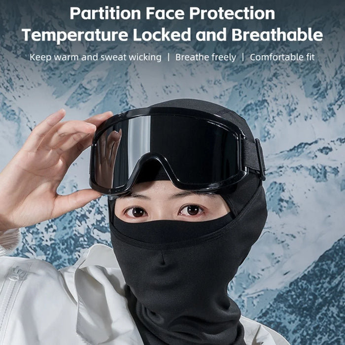 WEST BIKING YP0201433 Winter Windproof Cycling Skiing Headgear Warm Face Neck Cover - Black - 4
