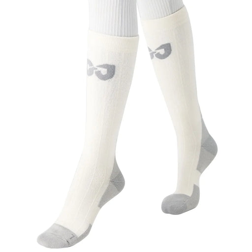 GOLOVEJOY DWZ09 Autumn Winter Keep Warm Sports Socks High Tube Compression Ski Socks - White / Size 35-39 - 2