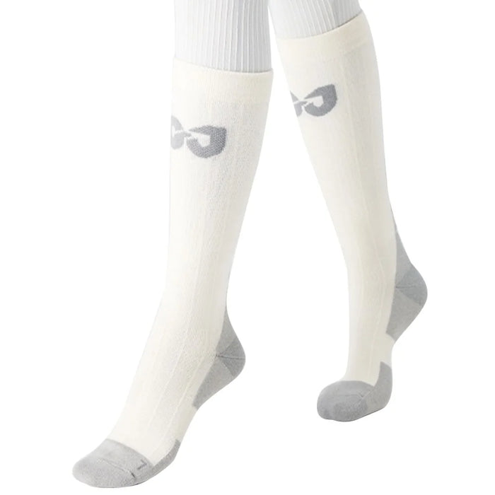 GOLOVEJOY DWZ09 Autumn Winter Keep Warm Sports Socks High Tube Compression Ski Socks - White / Size 35-39 - 2