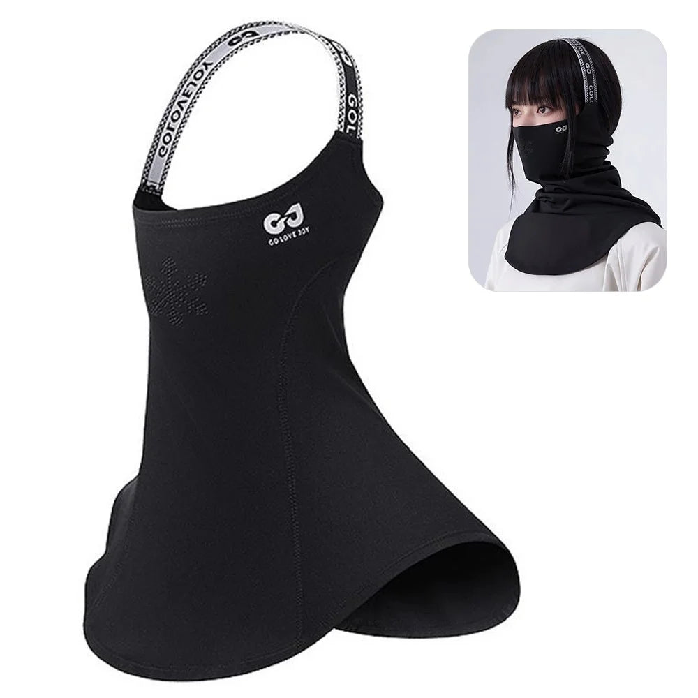 GOLOVEJOY DTJ56 Unisex Winter Outdoor Neck Gaiter Mask Warm Cycling Hiking Skiing Face Cover - Black - 1