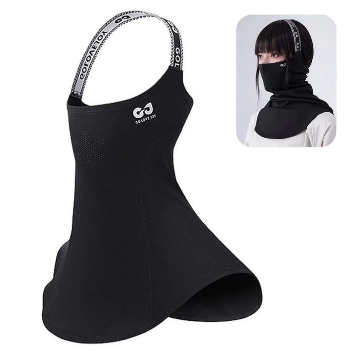 GOLOVEJOY DTJ56 Unisex Winter Outdoor Neck Gaiter Mask Warm Cycling Hiking Skiing Face Cover - Black - 1