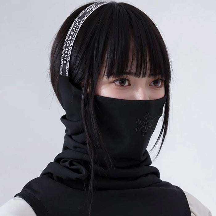GOLOVEJOY DTJ56 Unisex Winter Outdoor Neck Gaiter Mask Warm Cycling Hiking Skiing Face Cover - Black - 3