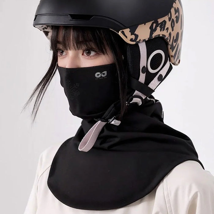 GOLOVEJOY DTJ56 Unisex Winter Outdoor Neck Gaiter Mask Warm Cycling Hiking Skiing Face Cover - Black - 4