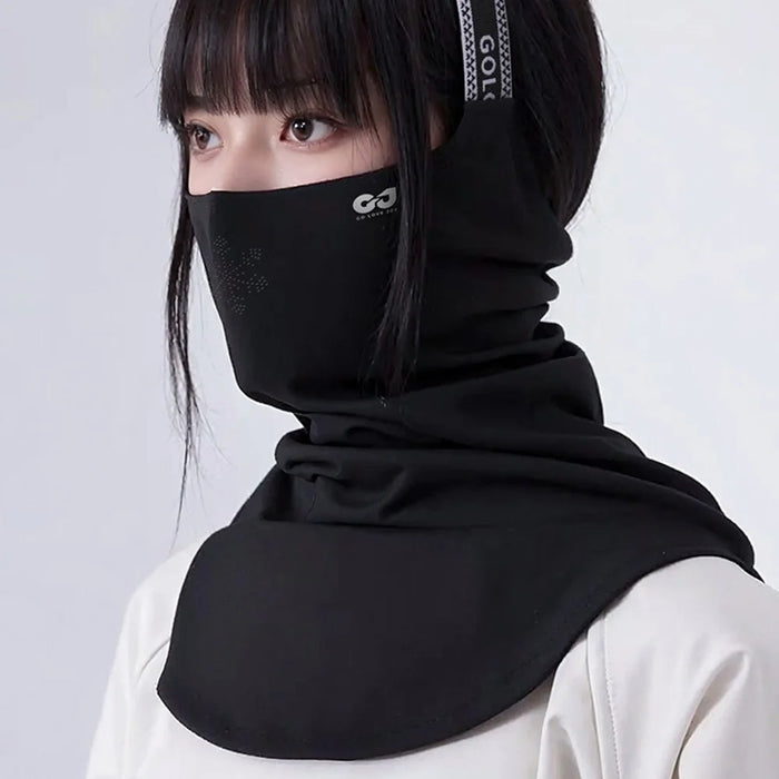 GOLOVEJOY DTJ56 Unisex Winter Outdoor Neck Gaiter Mask Warm Cycling Hiking Skiing Face Cover - Black - 5