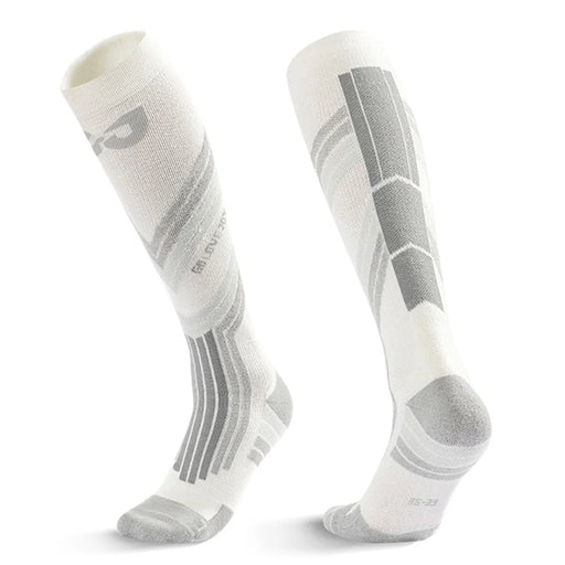GOLOVEJOY DWZ10 Shock Absorption Autumn Winter Sports Socks High Tube Compression Ski Socks - Grey / Size 35-39 - 1