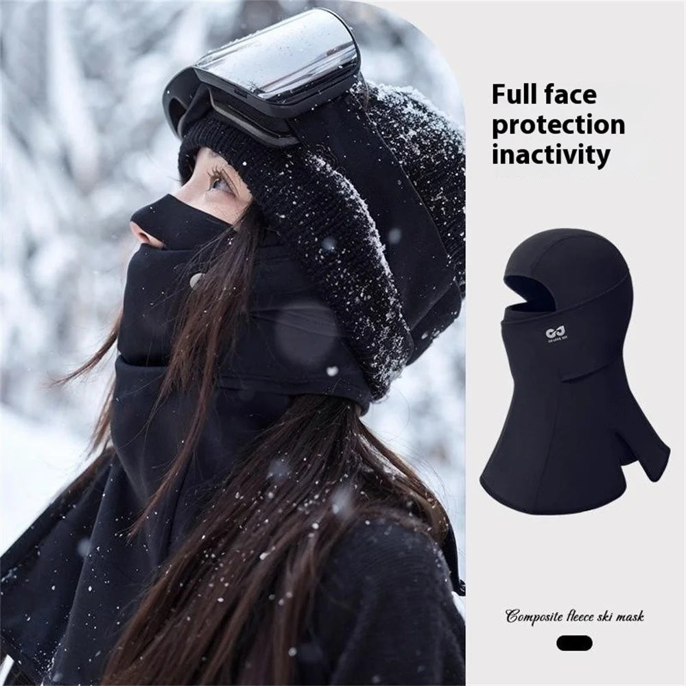GOLOVEJOY DTJ55 Winter Thermal Balaclava Face Mask with Nose Openin for Skiing and Cycling, Black - 2