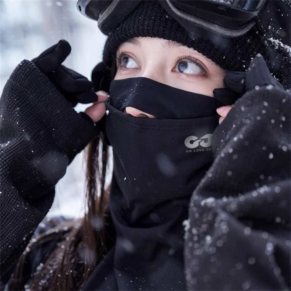 GOLOVEJOY DTJ55 Winter Thermal Balaclava Face Mask with Nose Openin for Skiing and Cycling, Black - 7