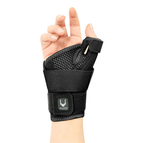 VILICO AB044 1Pc Wrist Guard Sprained Wrist Support Strap Sports Fitness Breathable Mesh Wrist Band - Black - 1