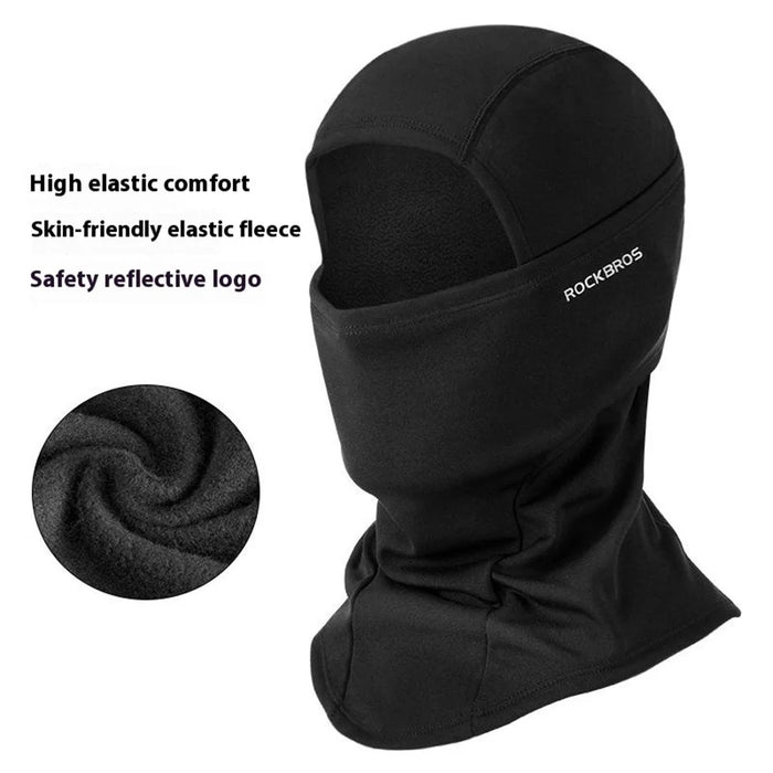 ROCKBROS Outdoor Cycling Windproof Face Mask Winter Thermal Balaclava Helmet Liner Cap - Black - 2
