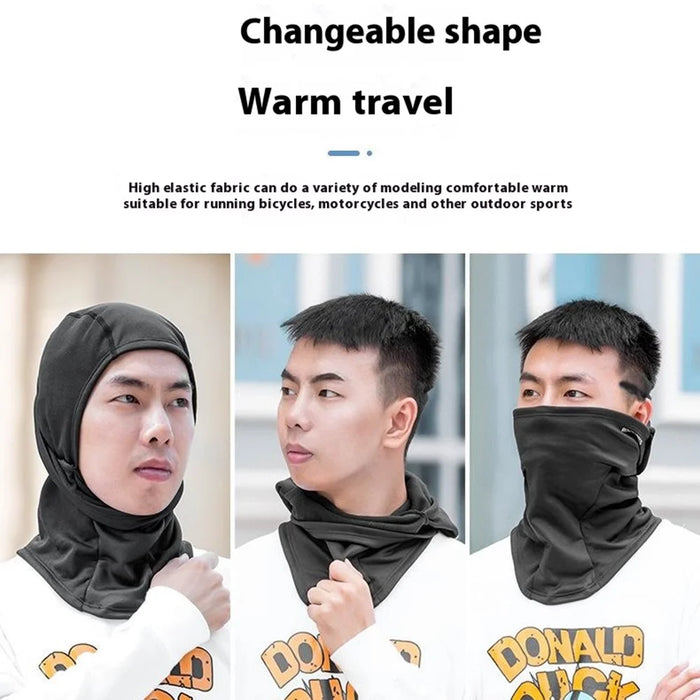 ROCKBROS Outdoor Cycling Windproof Face Mask Winter Thermal Balaclava Helmet Liner Cap - Black - 7