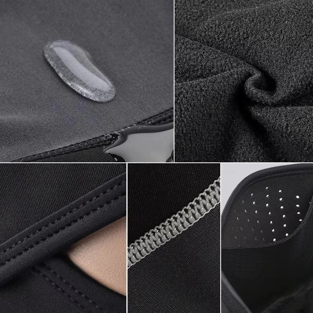 ROCKBROS Winter Windproof Cycling Balaclava Face Mask Neck Warmer for Men Women - LF7913-1 / Black+Grey - 6