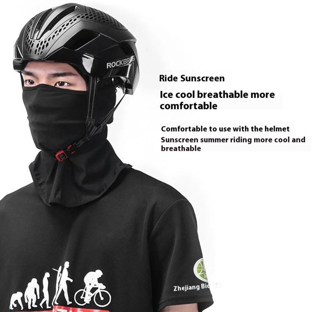 ROCKBROS LF7162 Summer Anti-UV Ice Silk Balaclava Full Face Mask Neck Gaiter for Outdoor Cycling Fishing - Black - 5