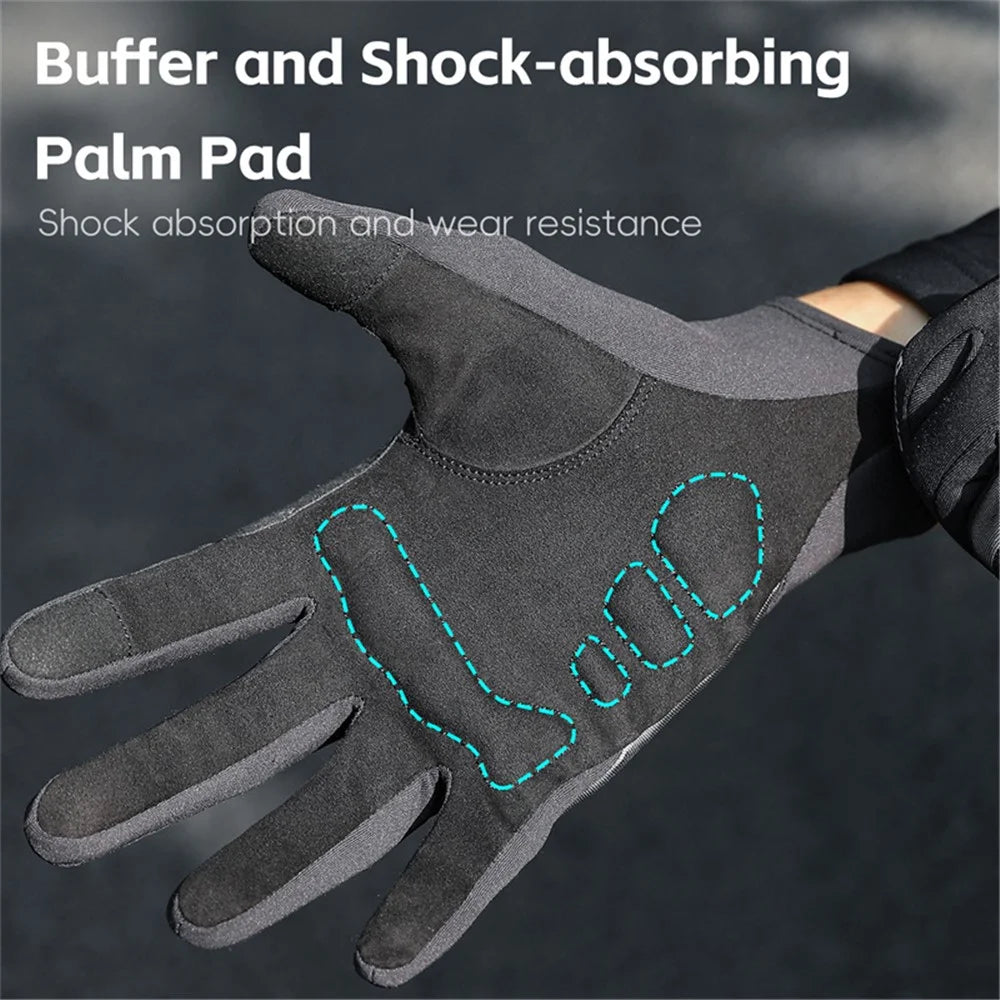 WEST BIKING YP0211262 Shock Absorbing Cycling Gloves Mountain Bike Touch Screen Full Finger Mittens - M - 3