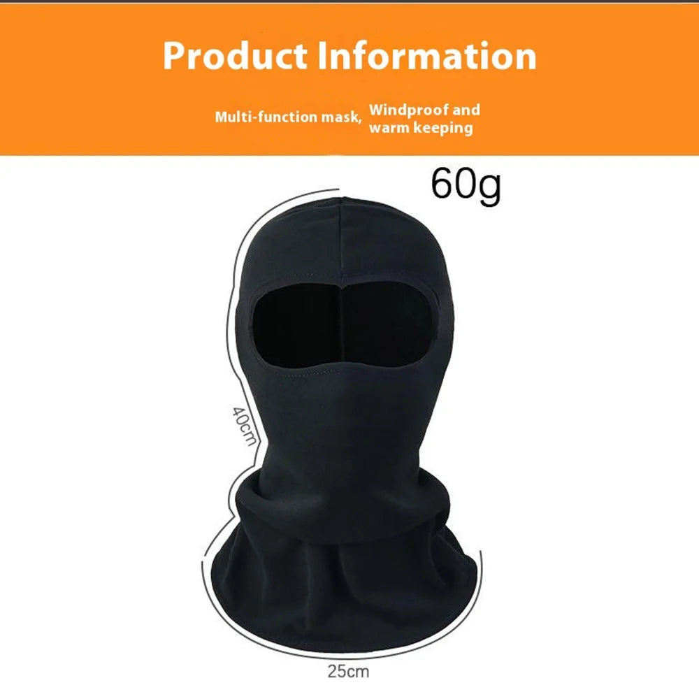 Winter Warm Balaclava Mask Bike Cycling Hood Face Neck Cover Windproof Headwear - Black - 5