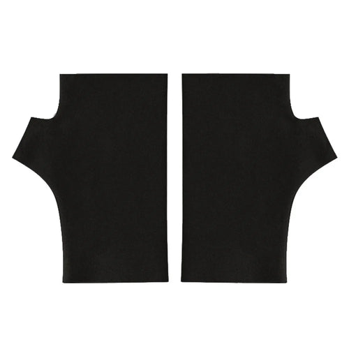 1 Pair Autumn Winter Fingerless Gloves Cycling Running Joint Protection Warm Gloves - Black - 1