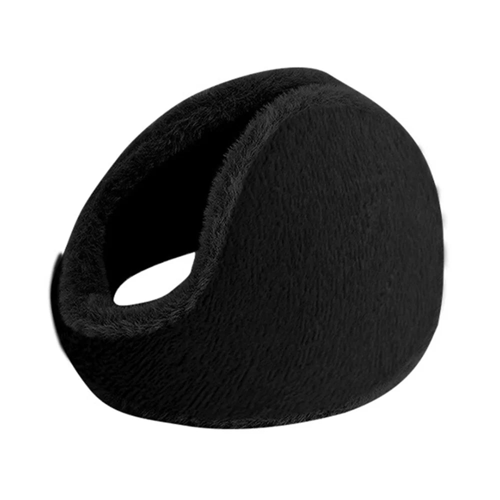 Men Women Winter Warm Earmuff Outdoor Cycling Polar Fleece Windproof Ear Protection Cover - Black - 6