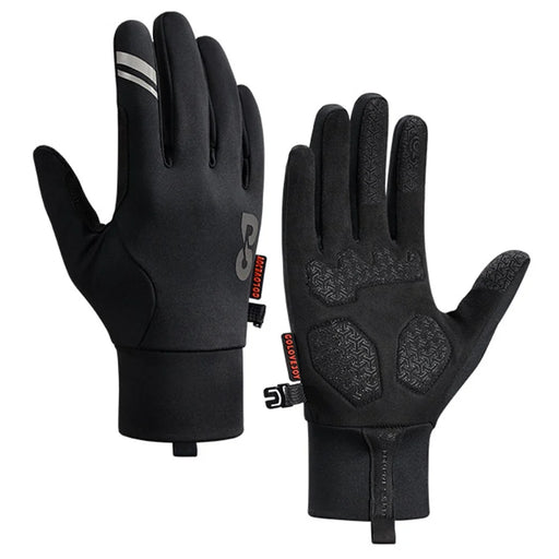 GOLOVEJOY DB74 Winter Outdoor Sports Fleece Lined Gloves Non Slip Touch Screen Mittens Size S - Black - 1