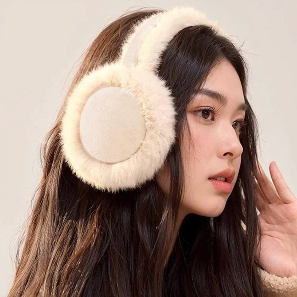 GOLOVEJOY DEZ47 Foldable Suede Fabric Ear Muffs Winter Fluffy Earmuffs Windproof Ear Warmers - Camel - 4