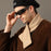 GOLOVEJOY DWJ56 82cm Winter Outdoor Retro Thermal Fleece Embroidered Scarf Windproof Neck Warmer - Camel - 6