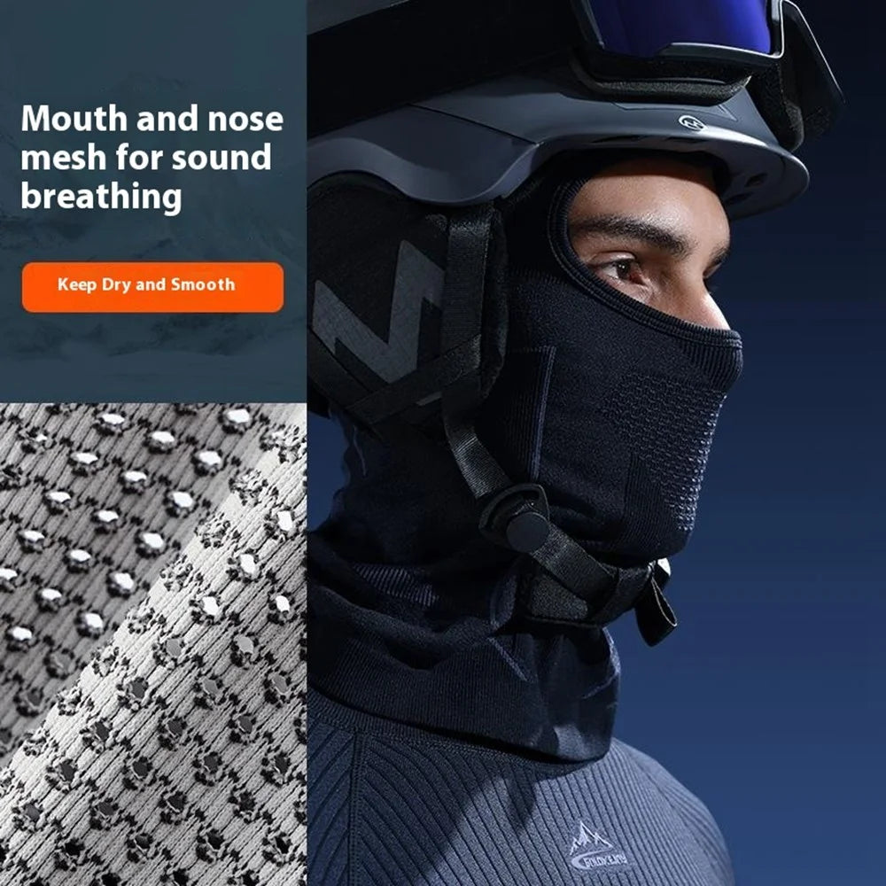 GOLOVEJOY DTJ49 Winter Outdoor Cycling Face Mask Motorcycle Helmet Balaclava Ski Neck Warmer - Black+Grey - 3
