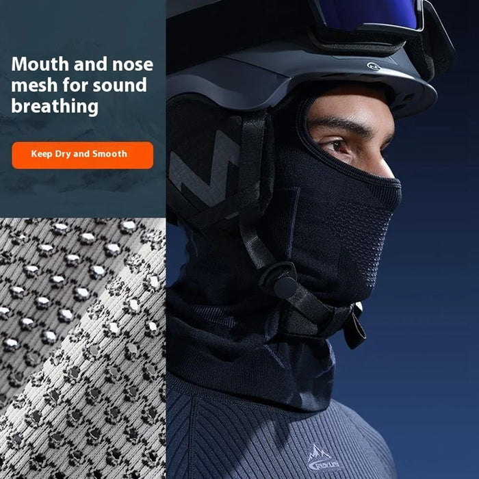 GOLOVEJOY DTJ49 Winter Outdoor Cycling Face Mask Motorcycle Helmet Balaclava Ski Neck Warmer - Black+Grey - 3