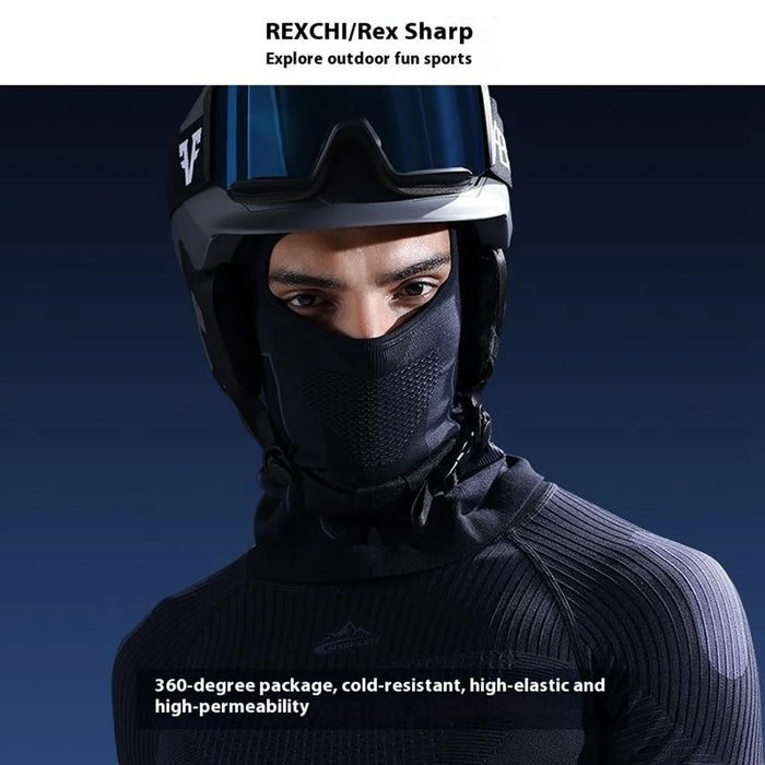 GOLOVEJOY DTJ49 Winter Outdoor Cycling Face Mask Motorcycle Helmet Balaclava Ski Neck Warmer - Black+Grey - 4