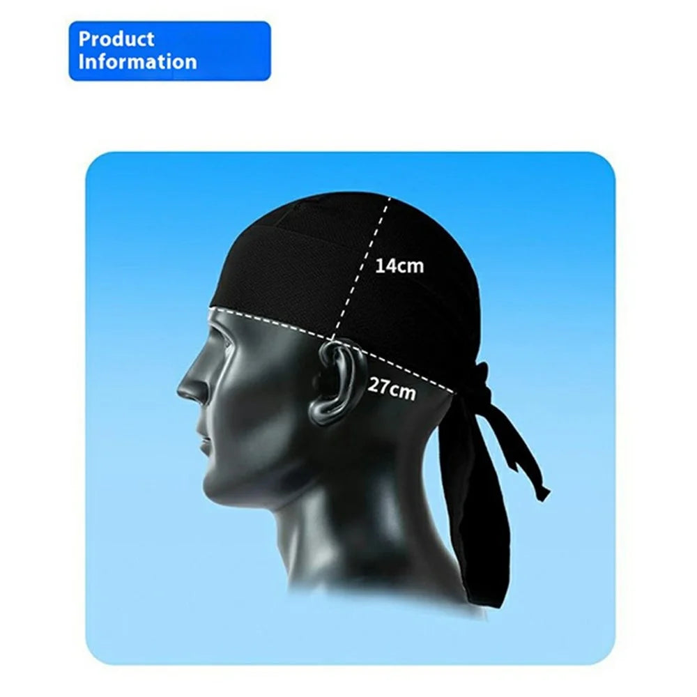 Summer Cycling Cap Helmet Liner Mesh Bandana Sports Hat Breathable Quick Dry Headwear for Outdoor - Light Grey - 5