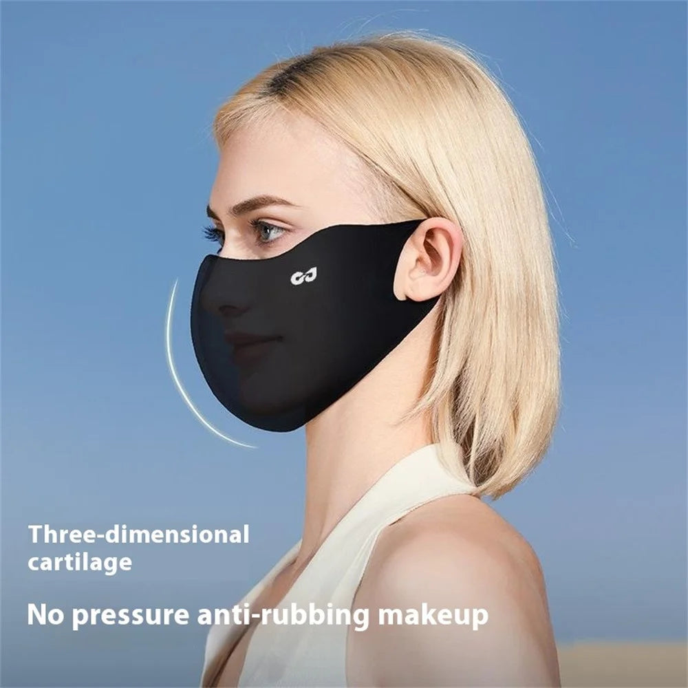GOLOVEJOY XKZ62 Summer Cooling Sun Protection Face Mask Breathable 3D Full Face Cover for Outdoor - Arctic Grey - 6