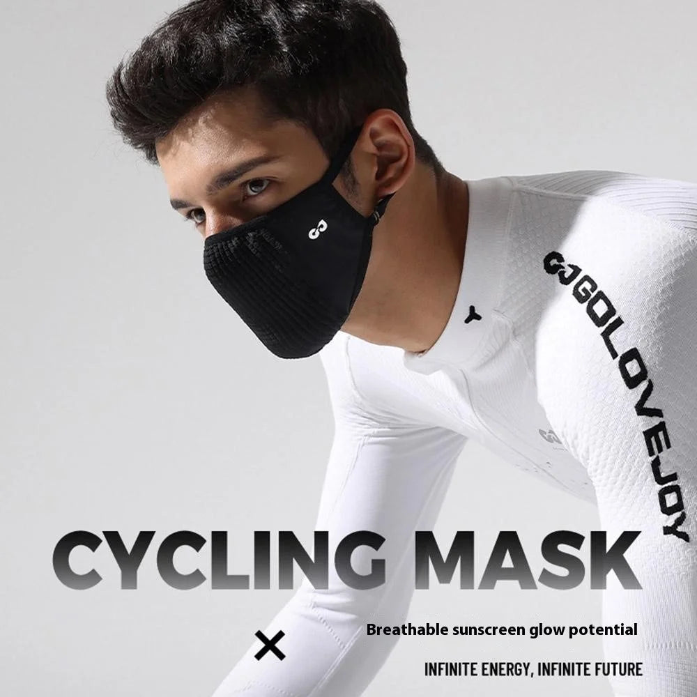 GOLOVEJOY XKZ65 Sun Protection Summer Face Mask Breathable Ice Silk Cycling Mask - Black - 3