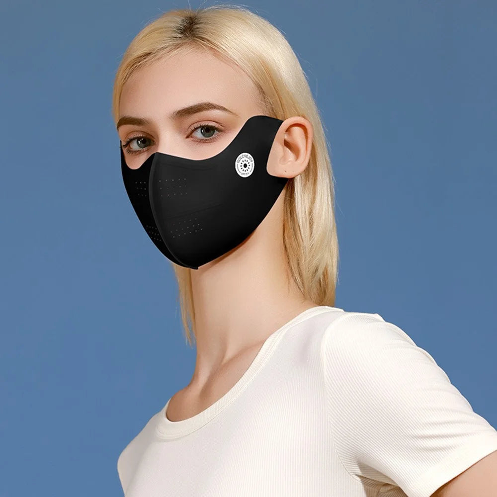 GOLOVEJOY XKZ58 Small Size Breathable Face Mask UV Protection Eye Corner Shield Summer Mask - Black - 3