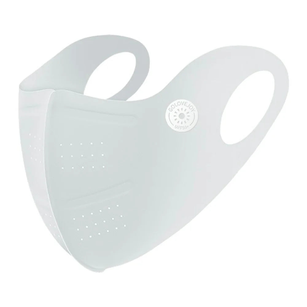GOLOVEJOY XKZ58 Outdoor Breathable Face Mask UV Protection Summer 3D Face Cover Size L - Light Grey - 1