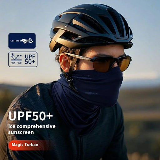 GOLOVEJOY XTJ141 Summer Cycling Full Cover Face Mask Outdoor UV Protection Neck Gaiter for Men Women - Navy Blue - 2