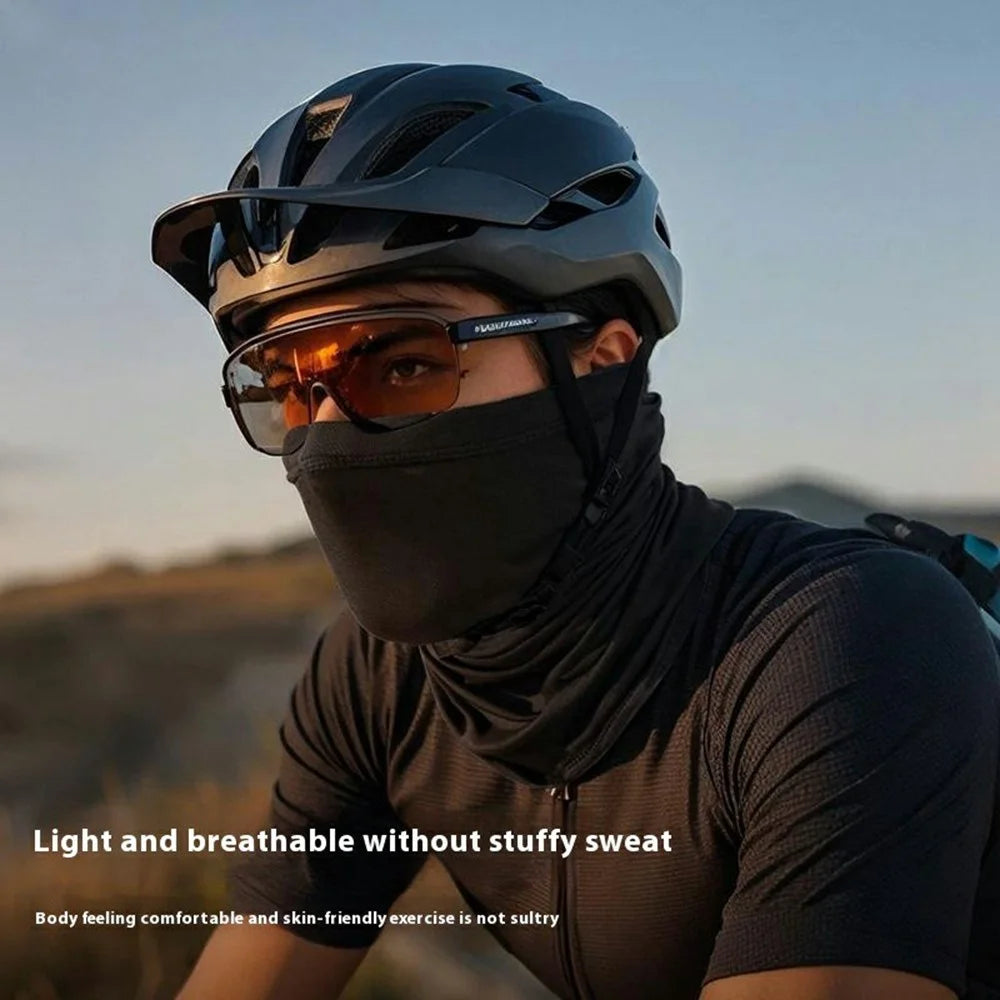 GOLOVEJOY XTJ141 Summer Cycling Full Cover Face Mask Outdoor UV Protection Neck Gaiter for Men Women - Navy Blue - 4